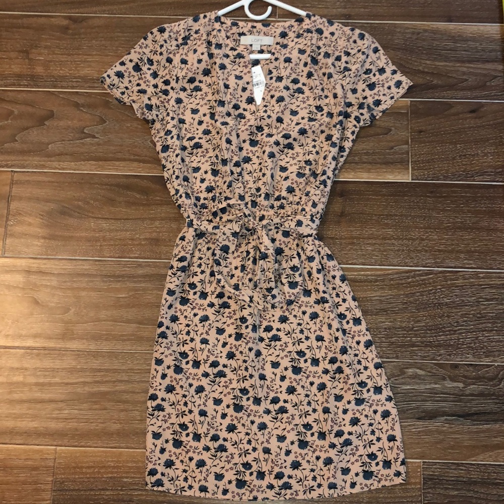 LOFT Tie Waist Dress